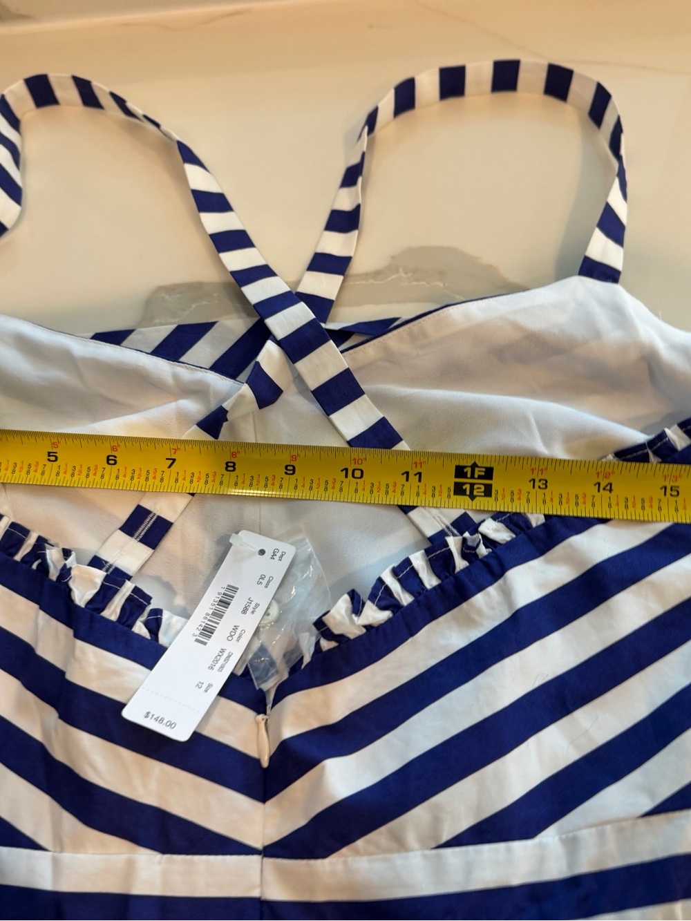 J. Crew Navy and White Striped Maxi Dress - Picture 7 of 8